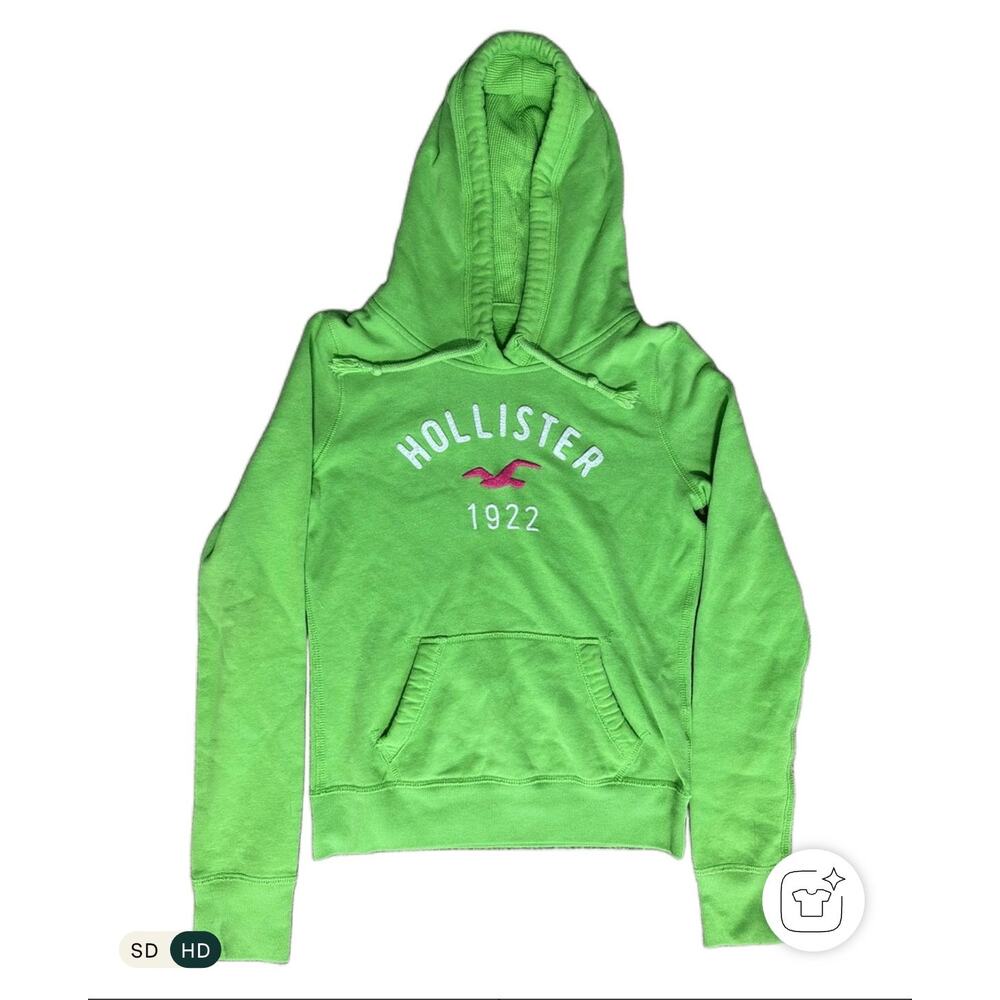 Hollister Green and Pink Hoodie